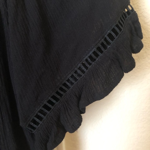 Black off the Shoulder Peasant Crop top NWOT - Renaissance / Western Style - Picture 6 of 12